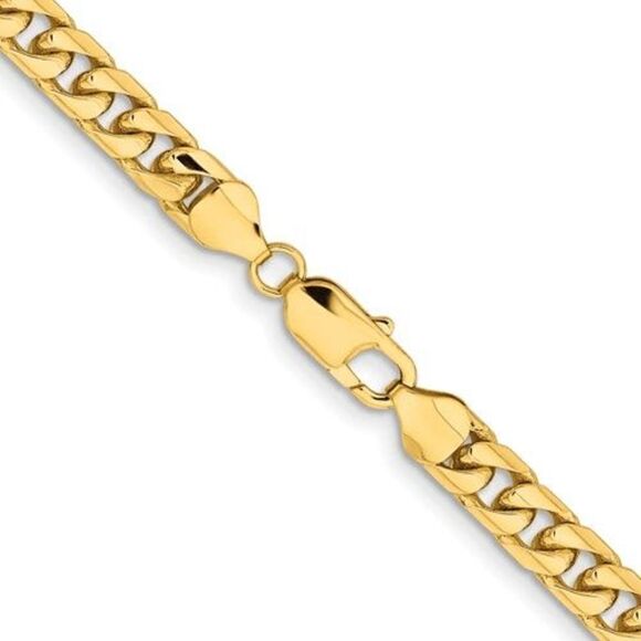 New 10K Solid Gold Miami Cuban Chain, 6.75mm wide and 22 inches long - Picture 2 of 3